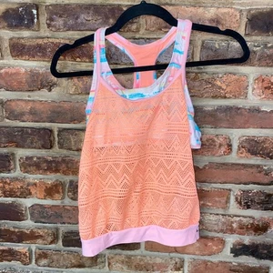 Gerry Girls Sorbet Orange 2-Piece Tankini Swim Bathing Suit Top Youth Size 14 - Picture 1 of 5