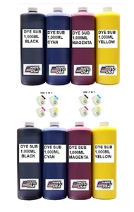8 x DYE SUBLIMATION INK FOR EPSON SureColor F6200 F7200 F9200 F9370 + 8 CHIPS - Afbeelding 1 van 1