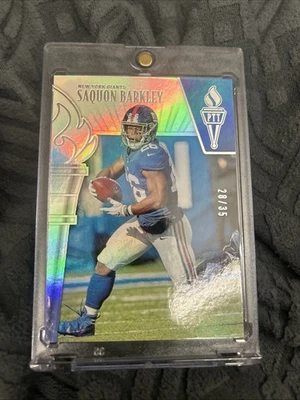 2019 Panini Passing The Torch Saquon Barkley Silver #28/35 NY Giants SSP SP - Image 1 of 2