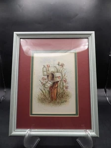 Margaret B Mailboxes Matted and Framed Print 11"x9" - Picture 1 of 4