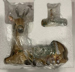 Fitz & Floyd "Gregorian Deer Lidded Box" 19/1319 - 8" Tall - Picture 1 of 10