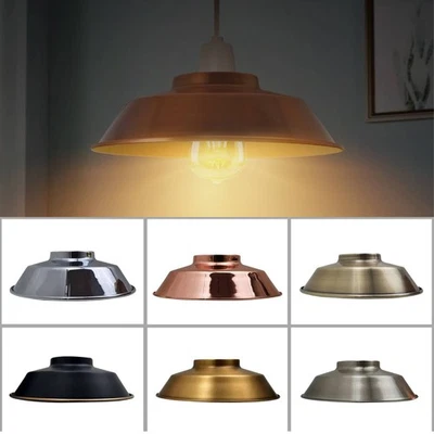 Industrial  Lampenschirm Pendelleuchte Vintage Deckenlampe Metall E27 Wohnzimmer - Bild 1 von 4