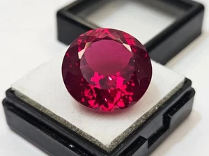 VVS Colore Rosso Rubino Taglio Tondo 19+Ct Mozambico Naturale Sciolto Certificato Gemma - Foto 1 di 7