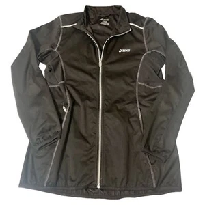 ASICS women’s windbreaker jacket coat medium black - Picture 1 of 3