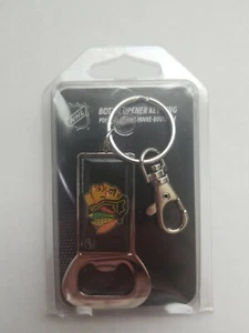 🏒🏒CHICAGO BLACKHAWKS - BOTTLE OPENER KEYRING BRAND NEW FROM WINCRAFT🏒🏒 - Picture 1 of 3