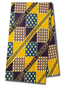 High Quality African Cotton Fabrics Ankara Wax Fabric Beautiful Colours 6 Yards - Picture 1 of 3