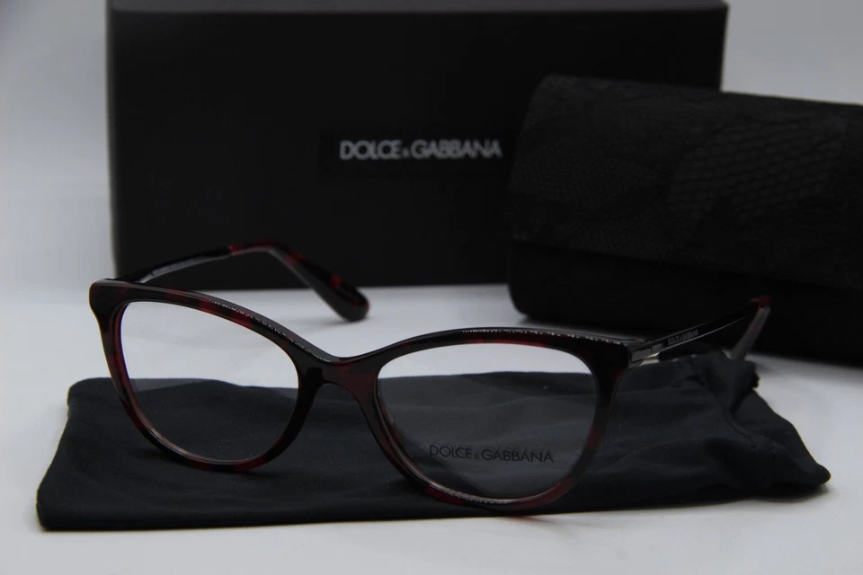 НОВЫЙ DOLCE & GABBANA DG 3258 2889 КРАСНЫЙ ГАВАНА ПОДЛИННЫЙ ОПРАВЫ ОЧКИ 52-17! - Изображение 1 из 4