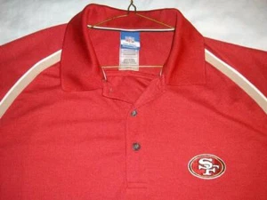 San Francisco 49ers Niners NFL Crimson Reebok Golf Polo Shirt Men's Large used - Picture 1 of 3