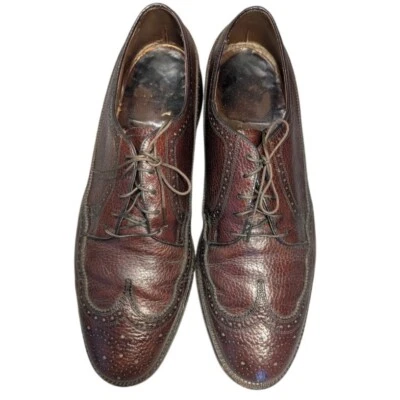 Vintage Florsheim Imperial Men's Oxford Wingtip Brown Leather Shoes Size 11 D - Image 1 of 4