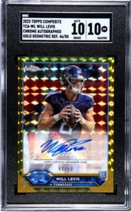 2023 Topps Composite Chrome Geo Gold Refractor Will Levis RC AUTO /50 SGC 10/10 - Picture 1 of 1