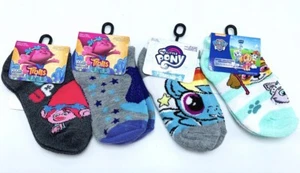 New 4 Pairs Girls Trolls Paw Patrol Skye My Little Pony Socks Size 4-6 Toddler - Picture 1 of 3