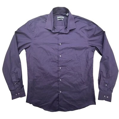 Geoffrey Beene Shirt Mens 16.5 34/35 Slim Fit Wrinkle Free Purple Dress - Image 1 of 4