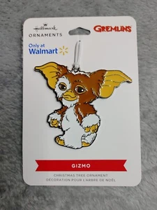 Hallmark Gremlins Gizmo Flat Metal Christmas Ornament On Card 2022 - Picture 1 of 1