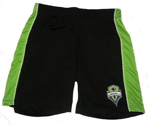 Seattle Sounders Men's Black Midfielder Athletic Shorts Cover