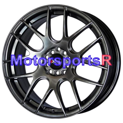 18 x7.5 XXR 530 Chromium Black Mesh Wheels Rims 5x100 13 Scion FRS 20 Toyota 86 Foto 1 de 4