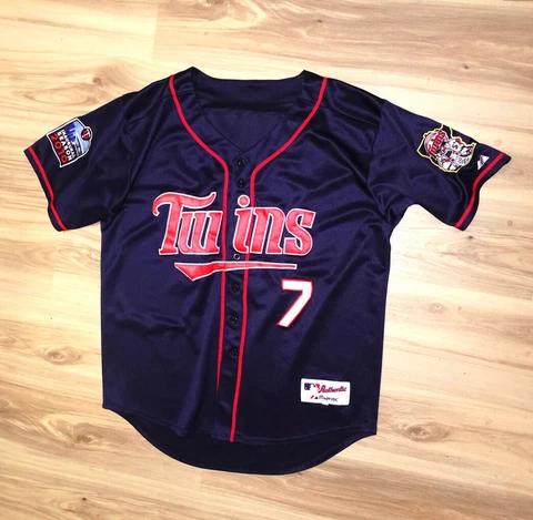Minnesota Twins Joe Mauer Jersey Authentic Majestic Inaugural Season 52 XXL Cover