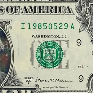 29 de mayo 1985 40 cumpleaños dólar 1985 29 de mayo billete número de serie elegante - Imagen 1 de 3