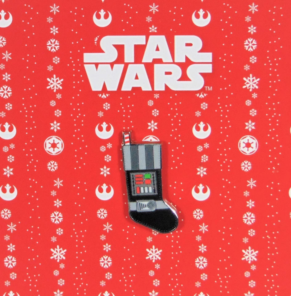 Disney Star Wars Feliz Navidad Vacaciones Medias Darth Vader Prendedor NUEVO LINDO RARO Foto 1 de 1