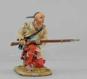 AWI100 Woodland Indianer Krieger kniend mit Musket First Legion Miniatur Figur - Bild 1 von 5