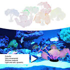 6Pcs Artificial Coral Silicone Fluorescent Mushroom Coral Decoration Aquariu Zz1
