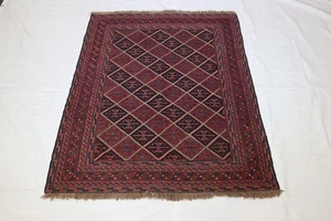 4'11" x 5'11" ft. Afghan Tribal Hand Knotted Vegetable Dye Wool Area Rug - Picture 1 of 7