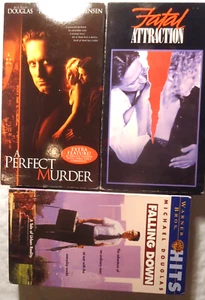 Lot 3 VHS Michael Douglas Filme Falling Down Fatal Attraction A Perfect Murder - Bild 1 von 3