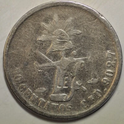 Mexico Silver 50 Centavos 1881 Cn D  Culiacan Mint  KM#407.2   mw26746 - Image 1 of 2