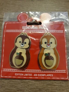 Disney Pin Paris Christmas Doll Party Chip N Dale LE 400 Set DLP Event - Picture 1 of 4