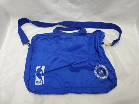 Vintage 1980s Boston Celtics carry Bag Computer Satchel Carry-on Team Issue blue Cover