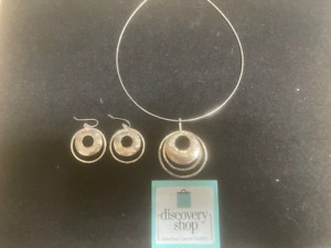Vintage Silpada 925 Sterling Silver Earrings & Necklace Set Israel 26.8g DS30