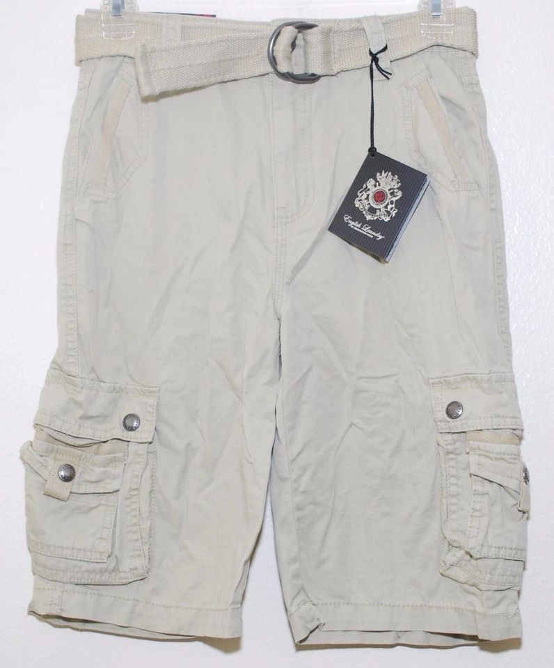 Pantalones Cortos Carga Lavandería Inglés con Cinturón Niño Talla 5 Caqui Claro Nuevos con Etiquetas $48 Foto 1 de 1