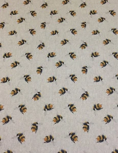 Chatham Bumblebees ,Linen Look Fabric for Curtain/ Upholstery/Cushions - Picture 1 of 5