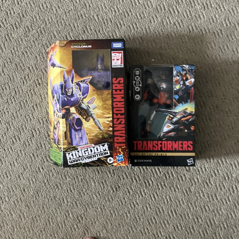 Transformers Age of the Primes Cybertron Sideways (Noisemaze) & Kingdom Cyclonus - Image 1 of 1