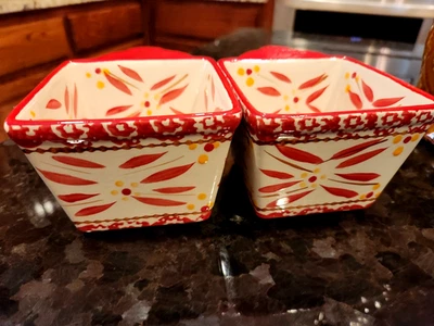 Juego de 2 cuencos de postre Temptations By Tara diseños de coral y blanco Foto 1 de 4