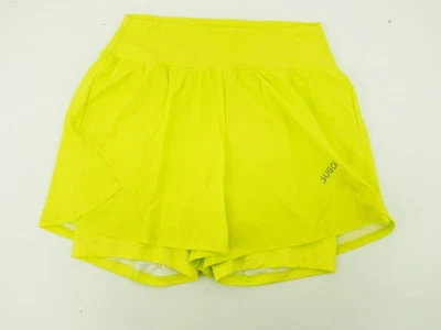 Novo! Shorts de corrida feminino Sugoi Albertine 2 em 1 tamanho médio amarelo - Imagem 1 de 4