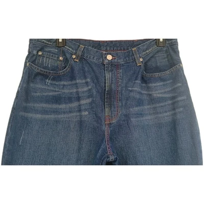 Pantalones de mezclilla desgastados holgados estructura vintage para hombre talla 38x30  Foto 1 de 4