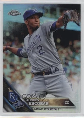 2016 Topps Chrome Refractor Alcides Escobar #117 - Image 1 of 2