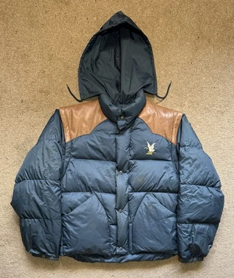 Chevignon Sport Togs Unlimited Down Navy Vintage Puffer Jacket Coat Mens Large - Image 1 of 4