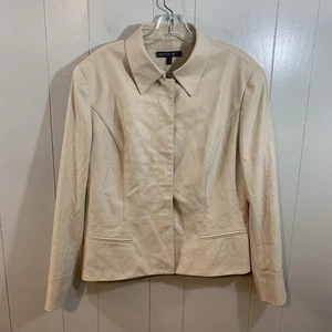 Lafayette 148 hellbraun Wolle Seide klassisch neutral leichter Blazer Jacke 12 - Bild 1 von 12