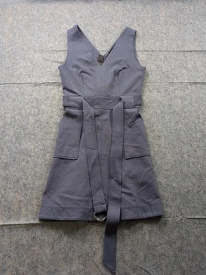 Vestido Vaina Banana Republic Talla 2 Cinturón Gris Azul Con Bolsillos Foto 1 de 4