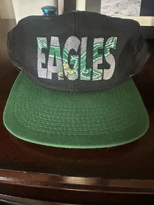 DE COLECCIÓN Philadelphia Eagles Sombrero Gorra Snap Back Negro #1 Ropa Fútbol Para Hombres Años 90 - Imagen 1 de 6