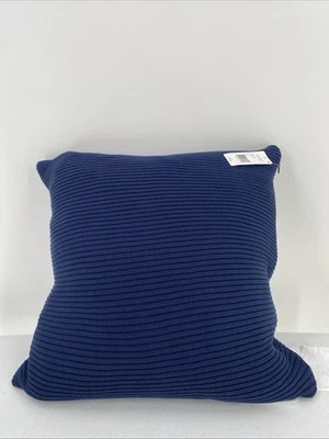 Almohada tejida acanalada Flora azul marino 18 x 18 Lauren Ralph Lauren Foto 1 de 4