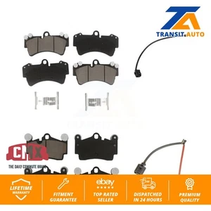 Front Rear Ceramic Brake Pad & Wear Sensor Kit For 2012 Audi Q7 with 420mm Rotor - Picture 1 of 1