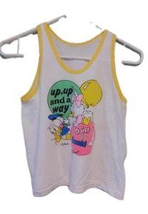 Vintage Kids Disney Donald & Daisy Tank Top T-Shirt Used As-Is - Picture 1 of 7