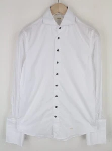 SUITSUPPLY Traveller Men Shirt ~S White Pure Cotton Cutaway Classic Button-Up - Picture 1 of 7