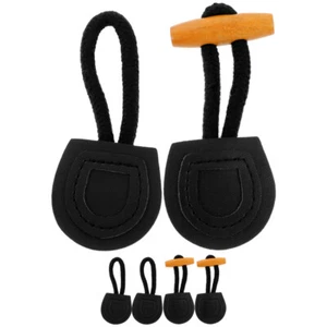 6 Pairs Horn Buckle Travel Coat Fasteners Toggle Closure - Picture 1 of 12