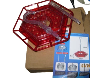 3 Stück, Menge 3 rote Kolibri Futterhäuschen Brandneu Ameisen Mote Stil - Bild 1 von 3