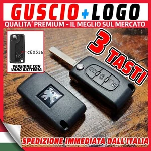 GUSCIO 3 Tasti+Lama Piatta Vano batteria Peugeot 207 307 308 407 Citroen c2 c3 | - Imagen 1 de 4