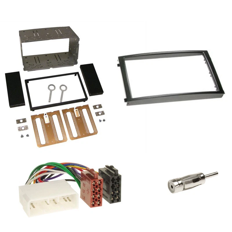 SsangYong Rexton II (RJ) ab 2006  2-DIN Radioblende black + ISO Adapterkabel Set - Bild 1 von 1