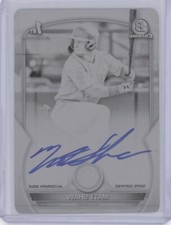 2023 Bowman Draft Chrome Matt Shaw 1st Bowman Black Printing Plate Auto #1/1 TS